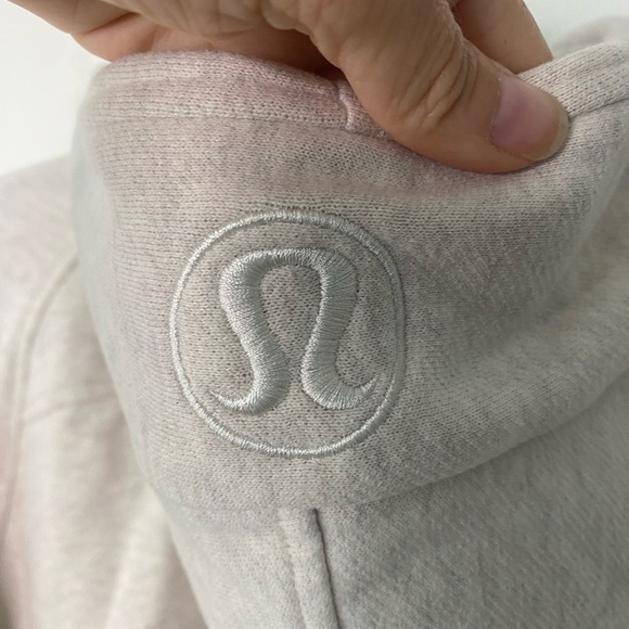 Lululemon Scuba crop Half-Zip Hoodie Heathered Bone Xs/s W3DUSS - Picture 4 of 6